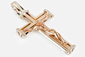 Gold Cross - Crusafix - Baptism Gift