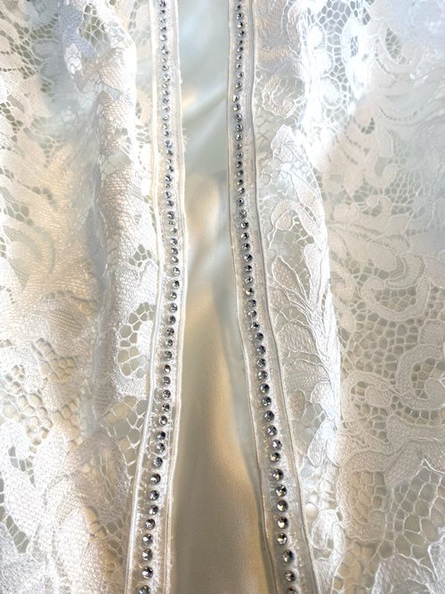 Diamond Piping on the Brigit Gown
